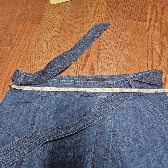 Talbots Blue Wrap Mini Skirt Casual - Picture 6 of 8
